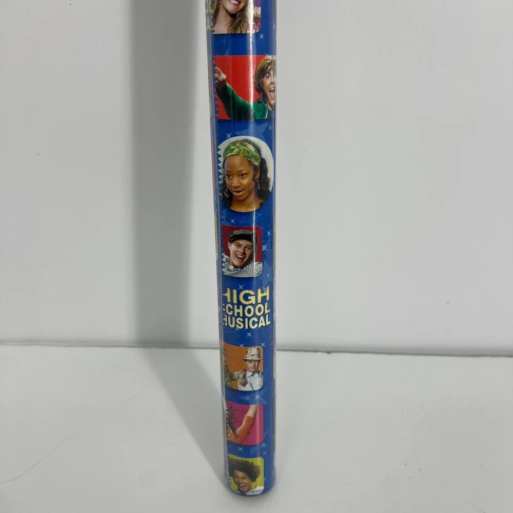 Disney High School Musical Gift Wrap Hallmark 15 Sq Ft Blue Vintage 2000s New‎